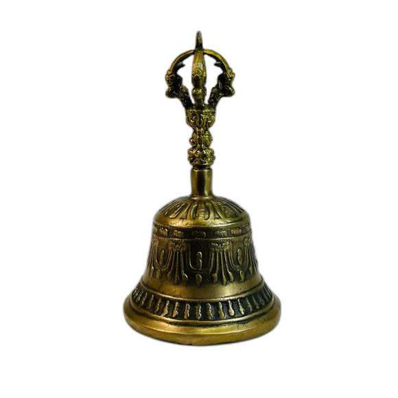 Tibetan Buddhist Meditation Bell Brass Zen Buddha Prayer - Picture 1 of 7
